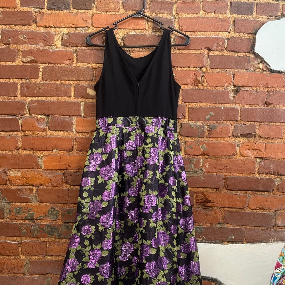 ModCloth Invitation Only Metallic Floral Maxi Dress Size Small Formal Wear - Picture 6 of 7